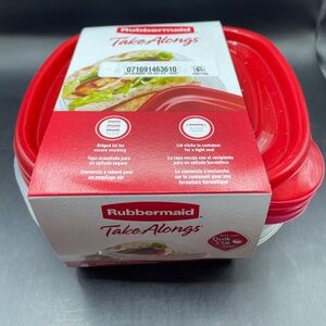 NIB Rubbermaid TakeAlongs 2.9 Cup Square Food Storage Containers, 2 Sets of 4